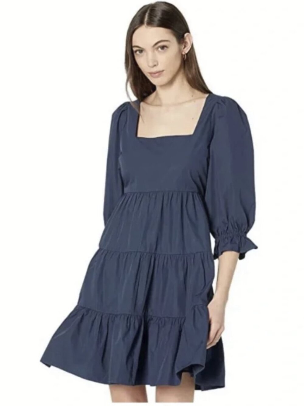 Madewell navy blue cotton babydoll dress